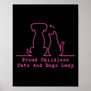 Poster Gatos E Cachorros Inofensos Lady Vintage Mulheres