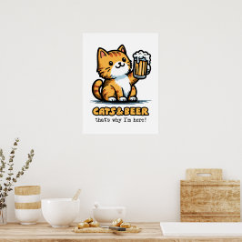 Poster Gatos e cerveja 2