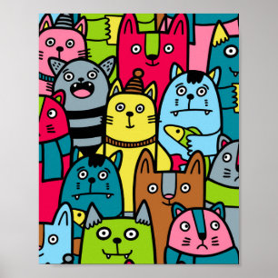 Poster Gatos e gatinhos
