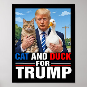 Poster Gatos E Patos Para Patos De Gatos De Pé De Trump 2