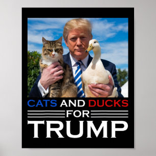 Poster Gatos E Patos Para Trump 2024 Gatinhos E Patos Par
