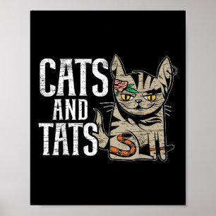 Poster Gatos E Tatuagens Que Tinham A Tatuagem Tatto-Love