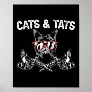Poster Gatos E Tatuagens Que Tinham A Tatuagem Tatto-Love