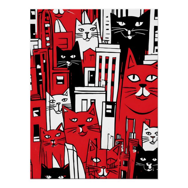 Póster Gatos em Nova York (Frente)