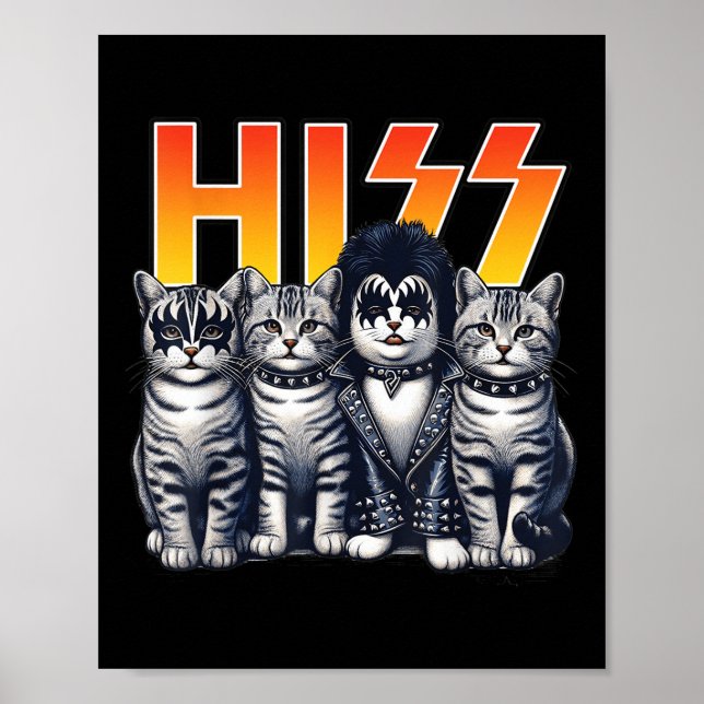 Poster Gatos Fofos Sibilam Gatinhos Balançando Música (Frente)