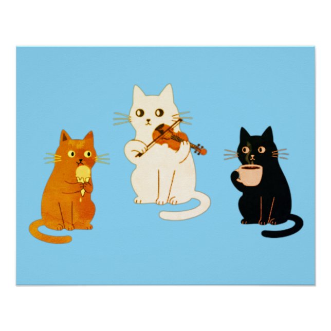 Póster Gatos Musicais  (Frente)