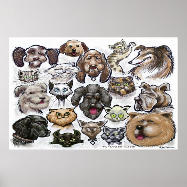 Poster Gatos n Cães (Frente)