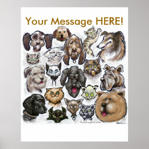 Póster Gatos n Cães