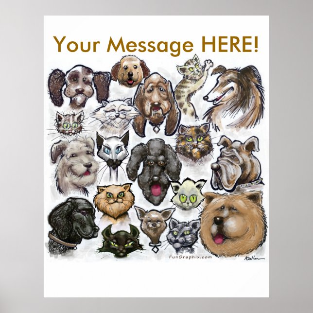 Póster Gatos n Cães (Frente)