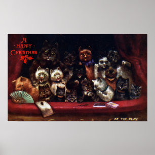 Poster Gatos no Teatro de Natal Louis Wain