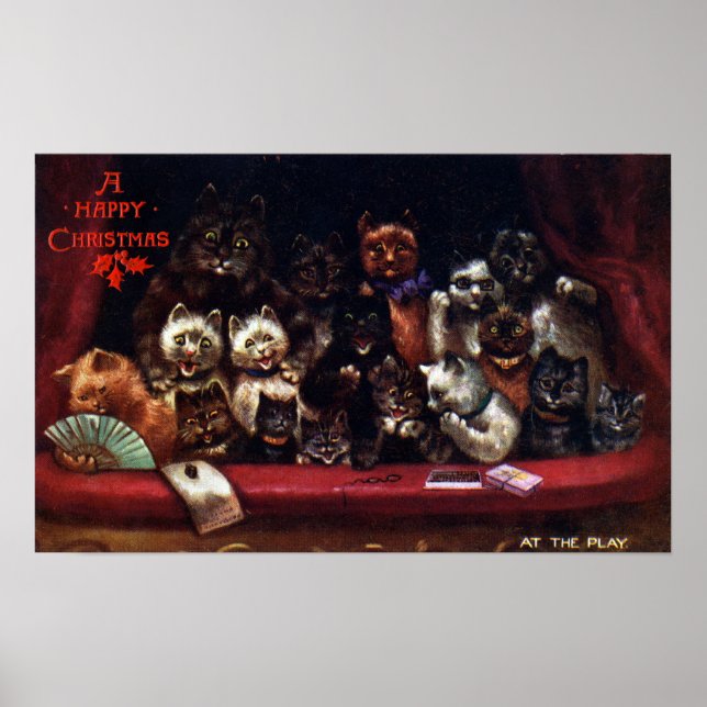 Poster Gatos no Teatro de Natal Louis Wain (Frente)