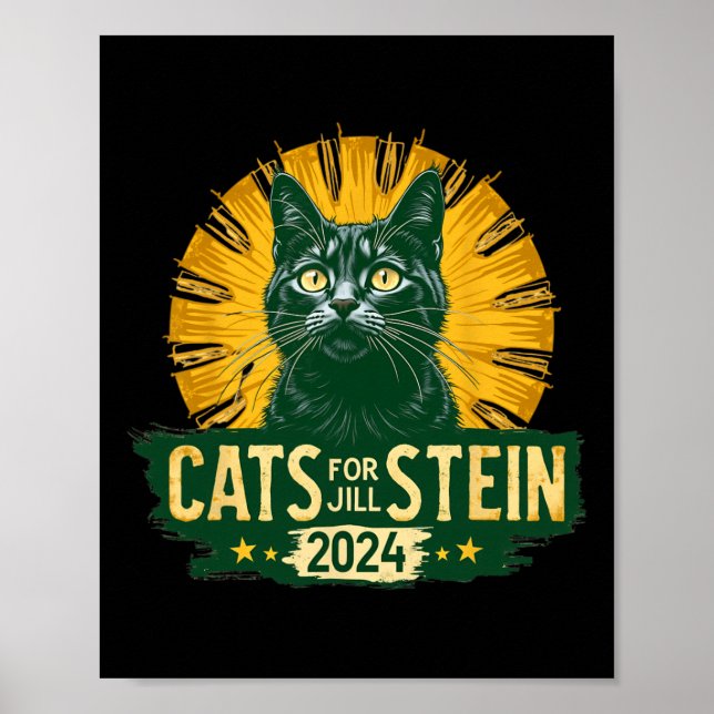 Poster Gatos Para A Caneca de cerveja De Jill Para O Pres (Frente)