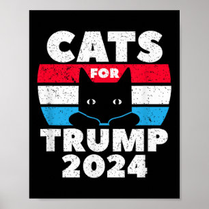Poster Gatos Para A Eleição De Trump 2024