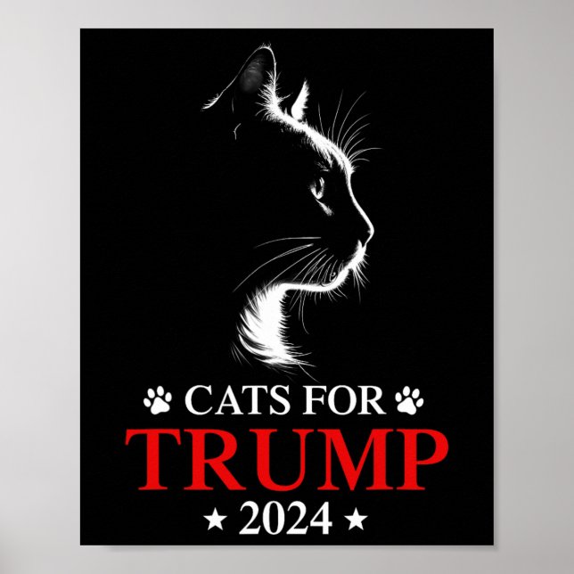 Poster Gatos Para A Eleição De Trump 2024 Tornem Os Gatos (Frente)