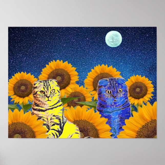 Poster Gatos para a Ucrânia (Frente)