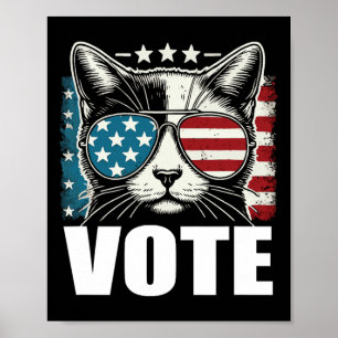 Poster Gatos Para Kamala Harris Votação 2024