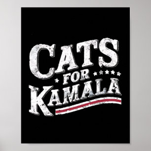 Poster Gatos Para Kamala Presidente Kamala-harris 2024 Ca