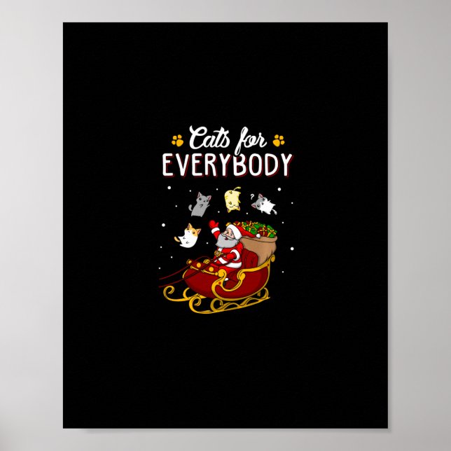 Poster Gatos para todos os gatas de natal feio (Frente)