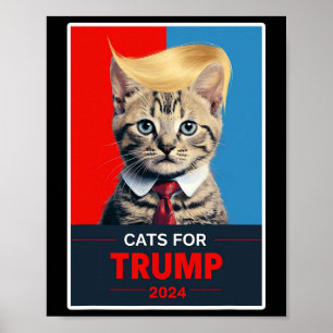 Poster Gatos Para Trump 2024 Eleição 1