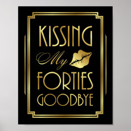 Poster Gatsby Art Deco BEIJANDO MEU SINAL GOODBYE