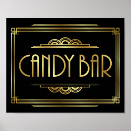 Póster Gatsby Art Deco CANDY BAR