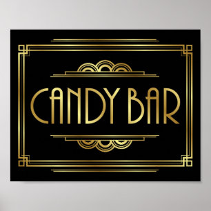 Póster Gatsby Art Deco CANDY BAR