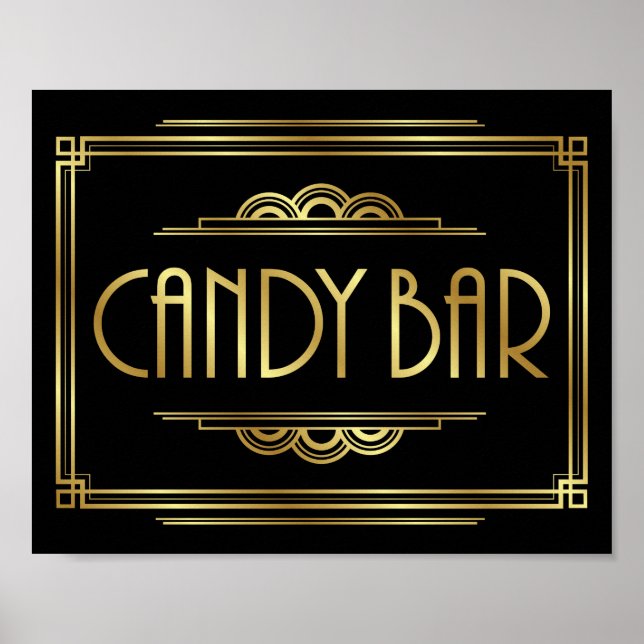 Póster Gatsby Art Deco CANDY BAR (Frente)
