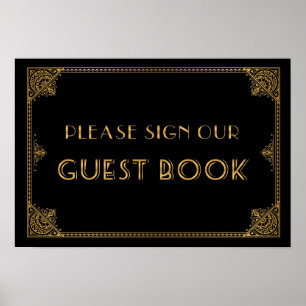 Poster Gatsby inspirou o livro de hóspedes do sinal do