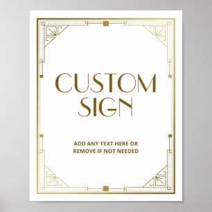 Poster Gatsby Roaring 20s Art Deco Speakeasy Sign