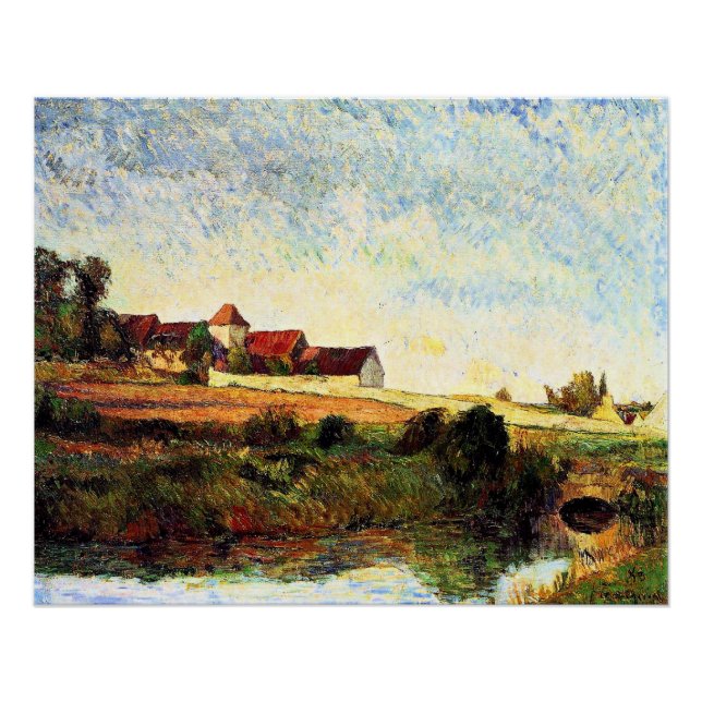 Póster Gauguin - A Fazenda em Grue, (Frente)