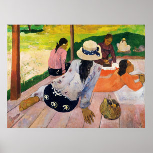 Poster Gauguin A Sesta Cartaz de Arte Taiti Vintage