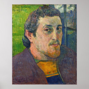 Poster Gauguin - autorretrato dedicado ao Carriere 1888