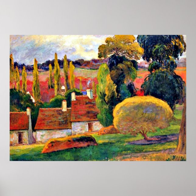 Póster Gauguin: Fazenda na Bretanha (Frente)