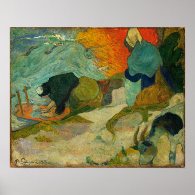 Poster Gauguin - Lavadeiras Em Arles 1888 (Frente)