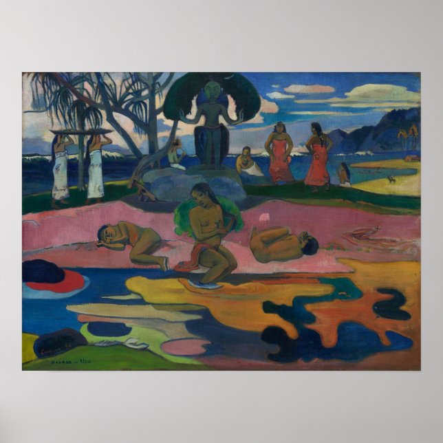 Poster Gauguin - Mahana No Atua (Dia Dos Deuses) 1894 (Frente)