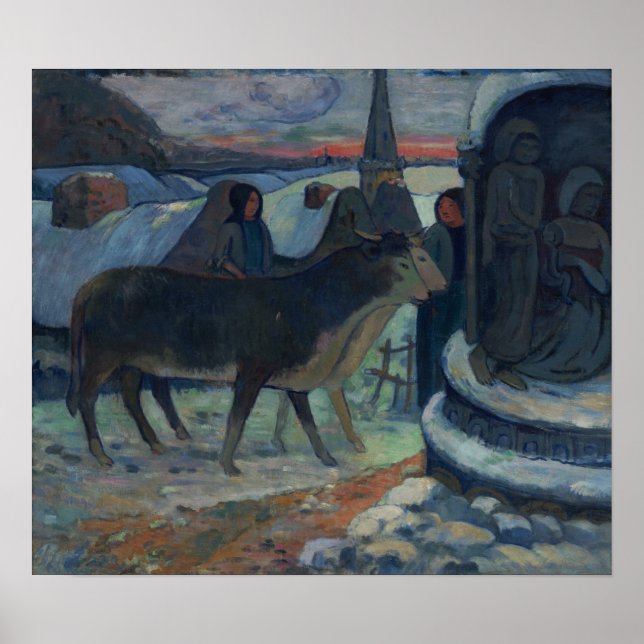 Poster Gauguin - Noite de Natal (A Bênção dos Bois (Frente)