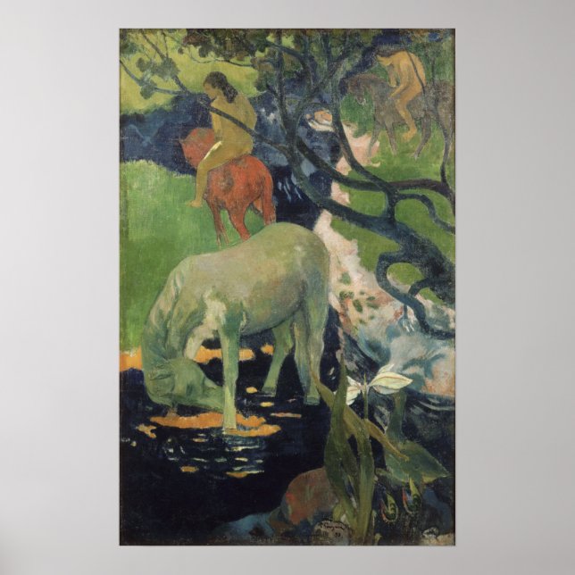 Poster Gauguin - O Cavalo Branco 1898 (Frente)