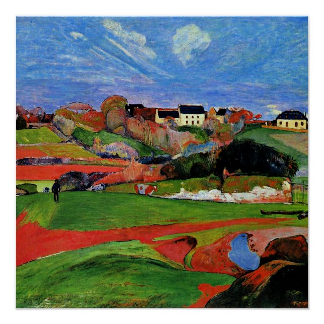 Póster Gauguin - Paisagem em le Pouldu (Frente)