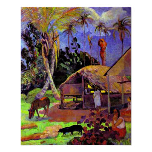 Póster Gauguin - Porcos Pretos