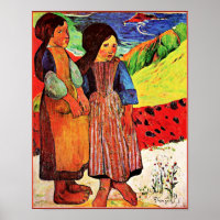 Gauguin - Raparigas Breton pelo Mar