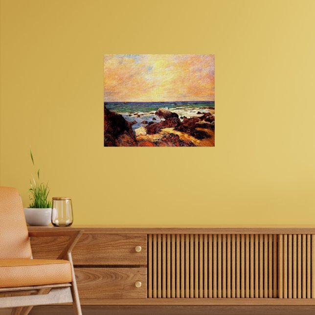 Poster Gauguin - Rochas e Mar, (Sala de Estar 2)