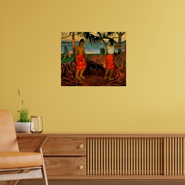 Poster Gauguin - Sob a Árvore Pandanus (Sala de Estar 2)