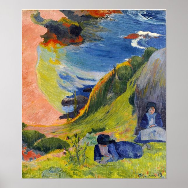 Poster Gauguin - Sobre O Mar 1889 (Frente)