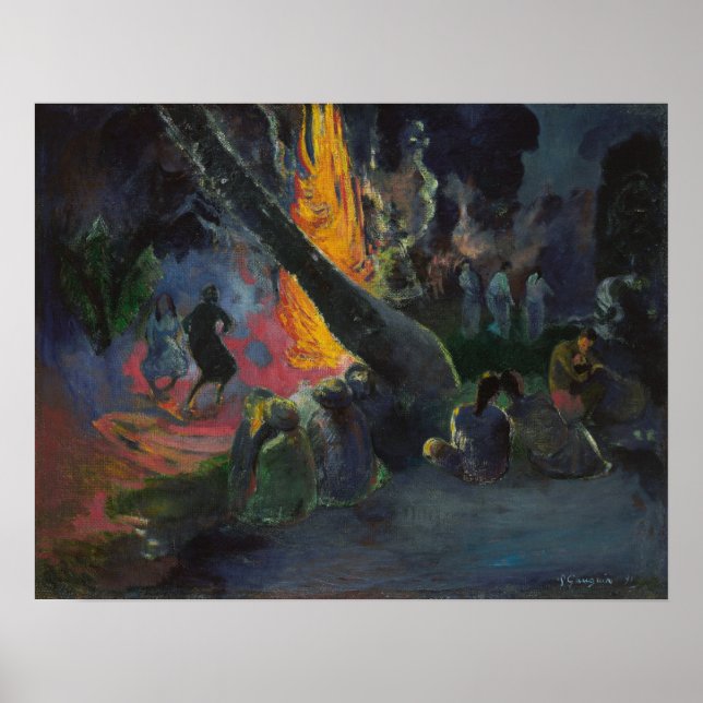 Poster Gauguin - Upa Upa (The Fire Dance) 1891 (Frente)