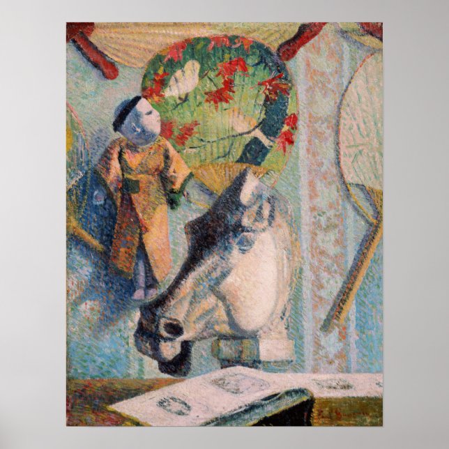Poster Gauguin - Vida Estática com Cabeça de Cavalo 1886 (Frente)