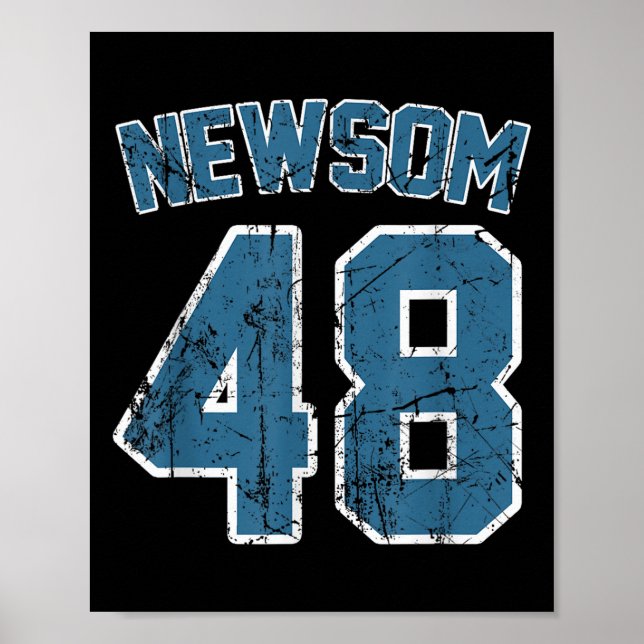 Poster Gavin Newsom 2028 Para A Campanha Eleitoral (Frente)