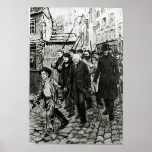 Póster Gavroche que conduz uma demonstração