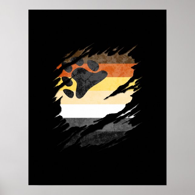 Poster Gay Bear Pride Sinalizador Ripado Revela (Frente)