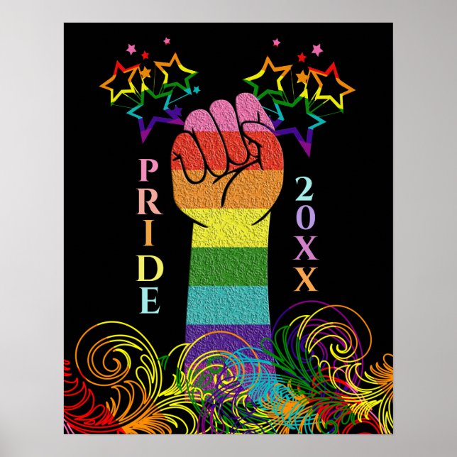 Poster Gay LGBTQ Pride Mês de Amor ganha força no ar (Frente)