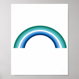 Poster Gay Male Rainbow Azure